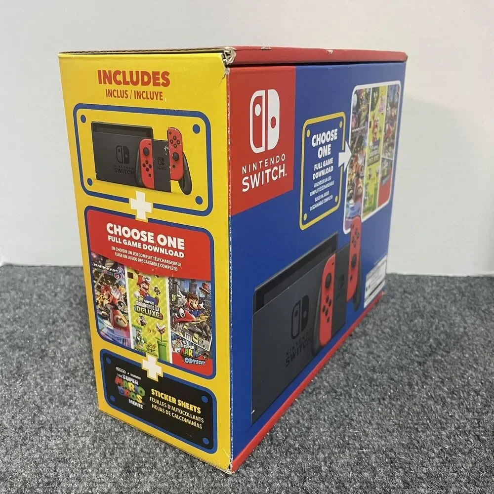 Nintendo Switch Console Mario Box Only No Console or Accessories
